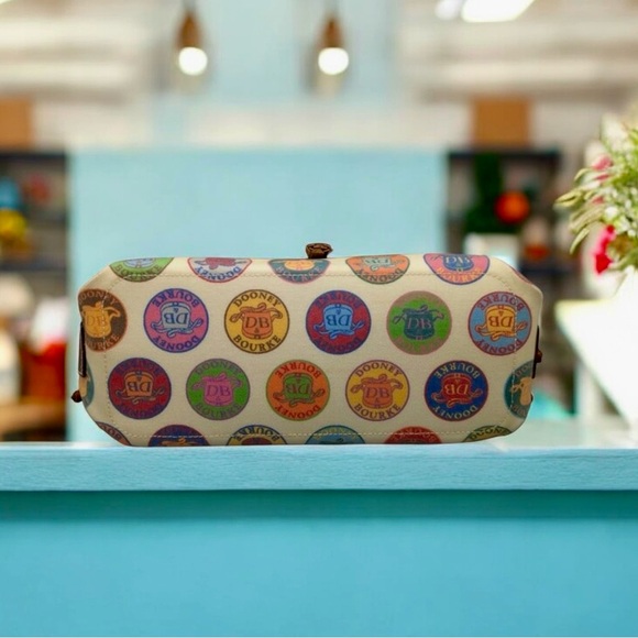 Dooney & Bourke Medallion Print Coated Canvas Satchel – Y2K Collector’s Gem - Picture 2 of 5
